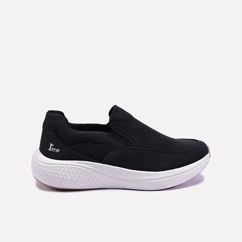 Kinetic Black Slip On Sneakers 0120494