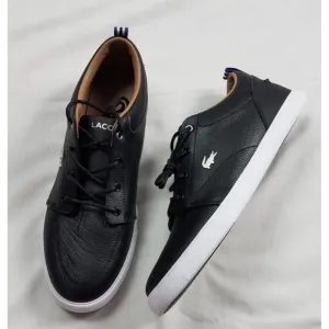 Lacoste Men's Sz. 11.5  Bayliss 119 1 U Black/White Leather Sneaker