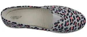 Ladies Printed Fabric Slip-On Sneaker