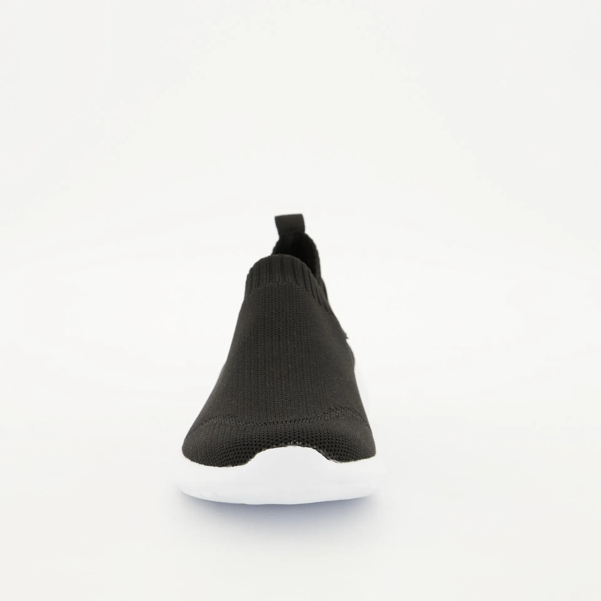 Ladies Slip On Knit Sneaker - Black
