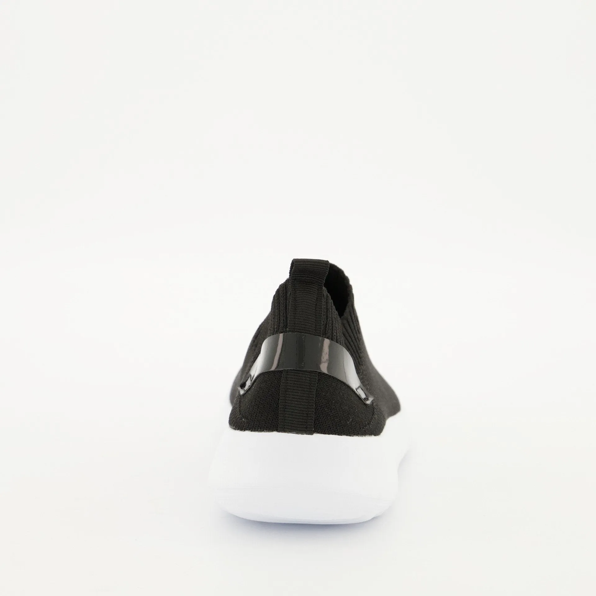 Ladies Slip On Knit Sneaker - Black