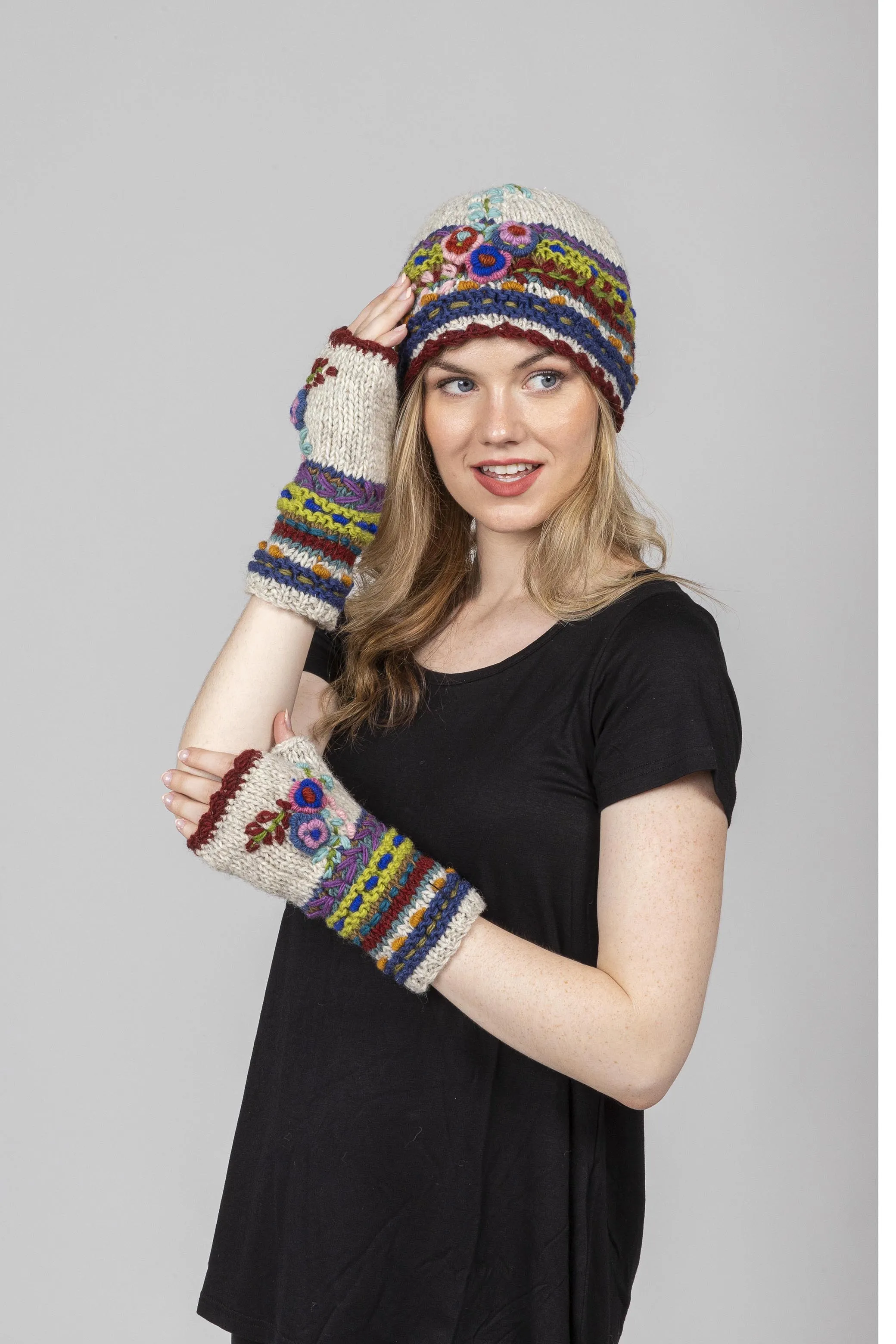 Lama Embroidery Handwarmer