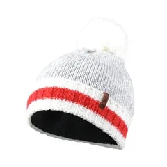 Laska Knit Fleece Pompom Tuque