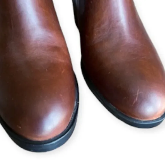 Lauren Ralph Lauren Leather Ginelle Ankle Boots Brown 9.5