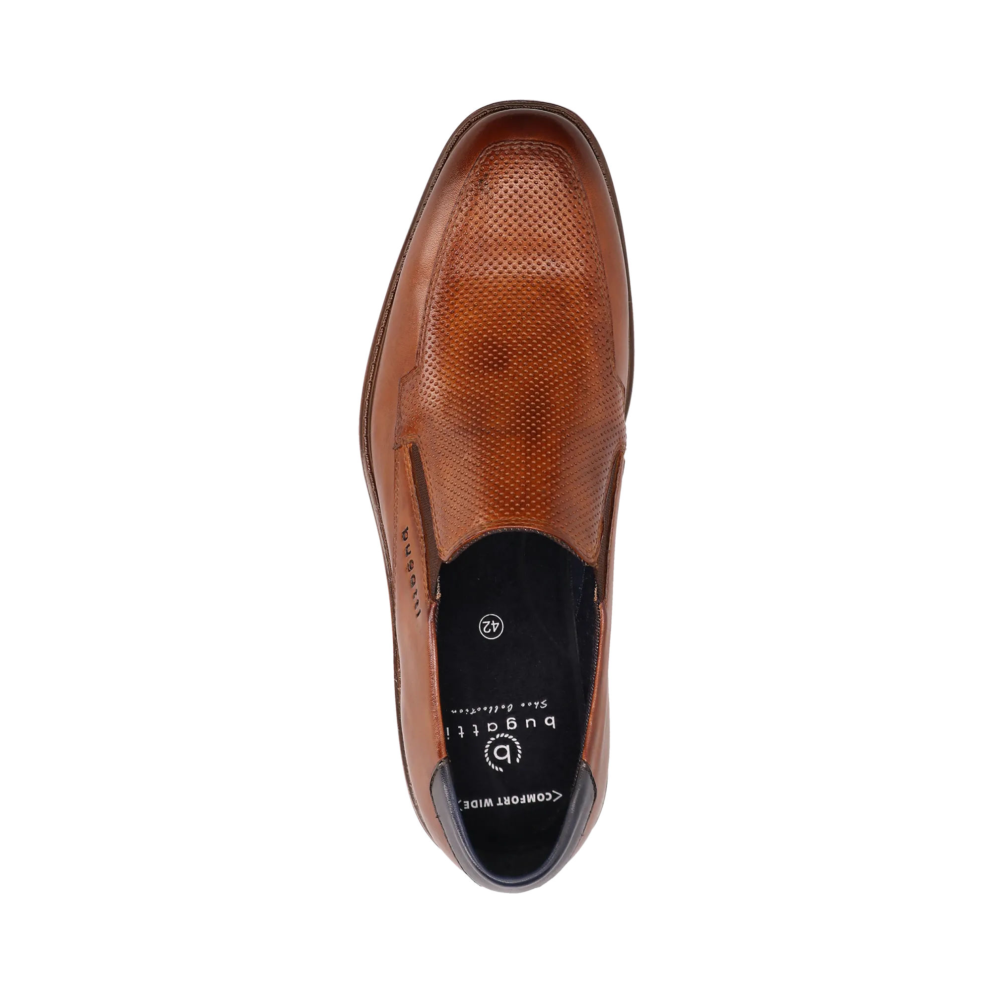 Leder Slip on cognac