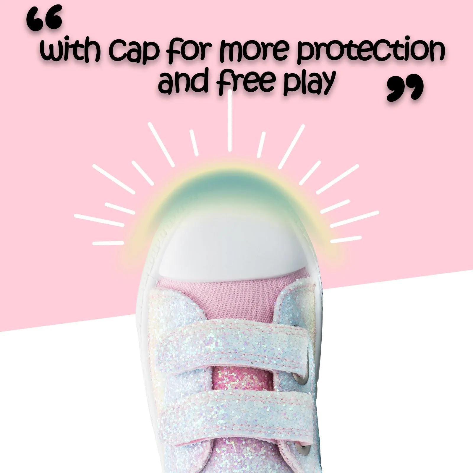 Light Rainbow Glitter Slip-On Canvas Sneakers