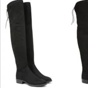 LIKE NEW SAM EDELMAN OTK PALOMA BLACK SUEDE BOOTS SIZE 7- RETAIL $398