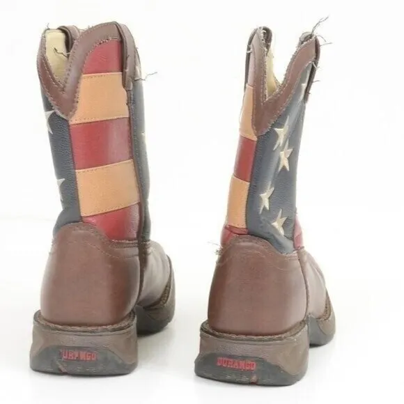 Lil Rebel by Durango American Flag Kids Western Cowboy Boots US 8