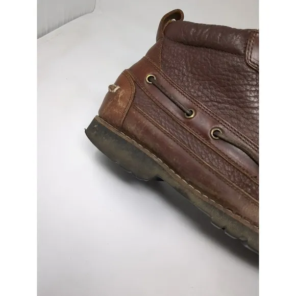 LL Bean Allagash Chukka Boots‎  Sherpa Lined Men's Size 11 D Bison Brown Leather