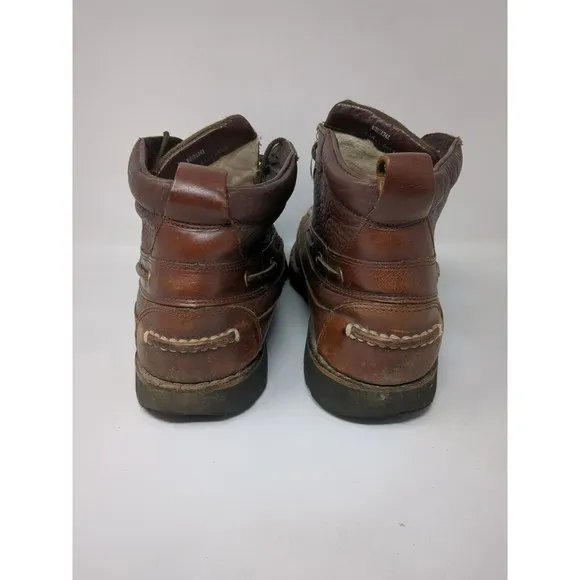 LL Bean Allagash Chukka Boots‎  Sherpa Lined Men's Size 11 D Bison Brown Leather