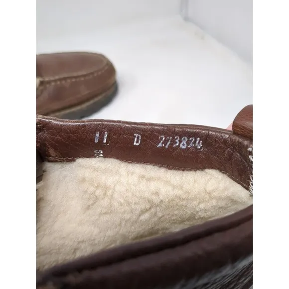 LL Bean Allagash Chukka Boots‎  Sherpa Lined Men's Size 11 D Bison Brown Leather