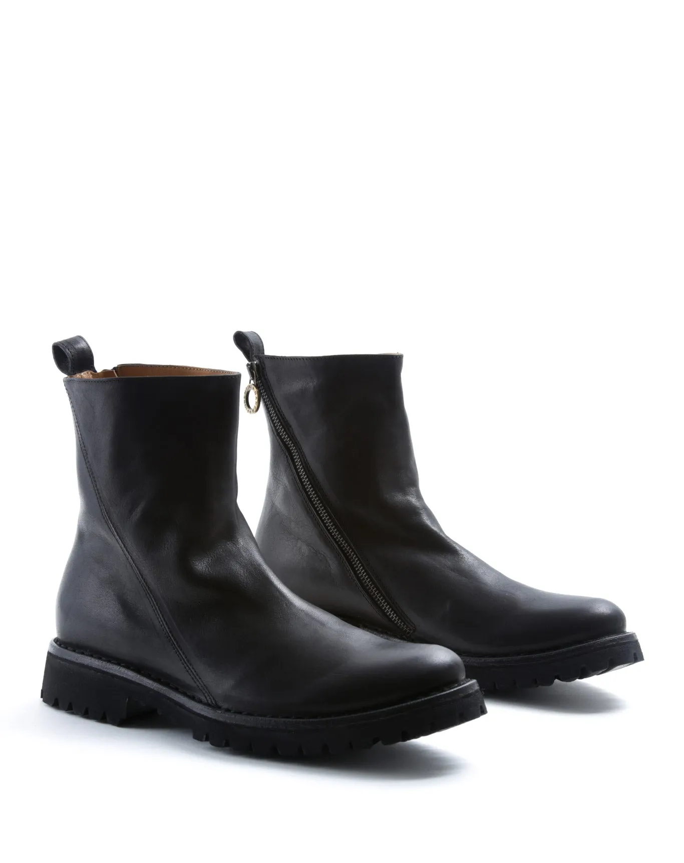 M-EVI Black Leather Boots