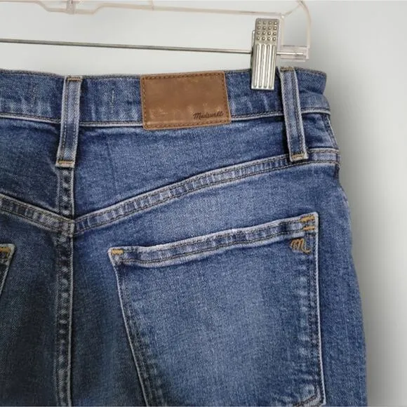 Madewell The Momjean Jean Size 27 High Rise Rigid Ankle Length Blue