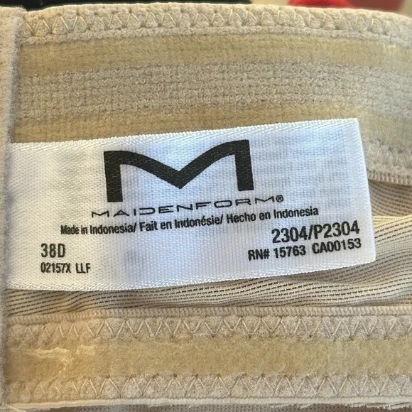 MAIDENFORM Women's Firm Control Strapless Convertible Size 38D