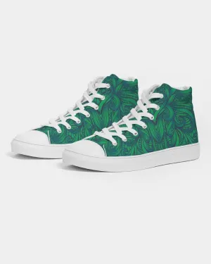 Maori Green Fern Women's High Top Shoes