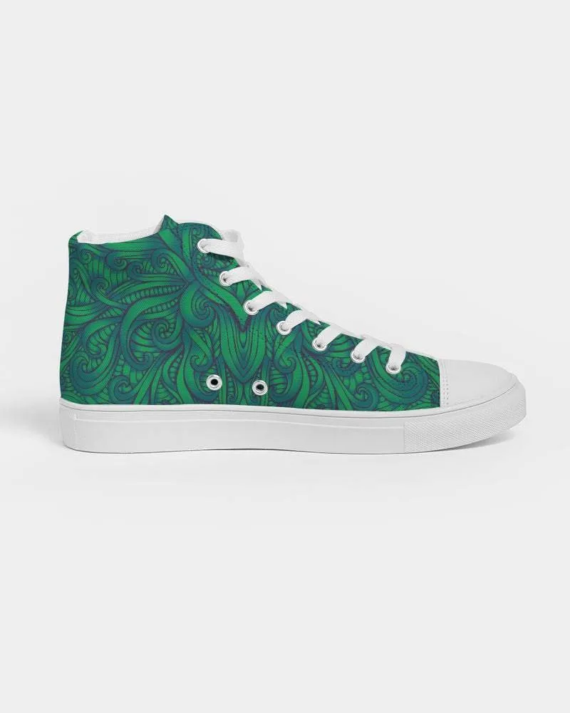 Maori Green Fern Women's High Top Shoes