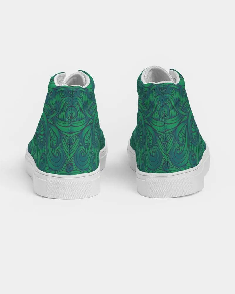 Maori Green Fern Women's High Top Shoes