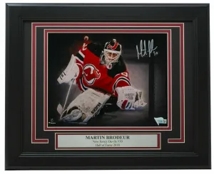 Martin Brodeur Signed Framed 8x10 New Jersey Devils Save Photo Fanatics