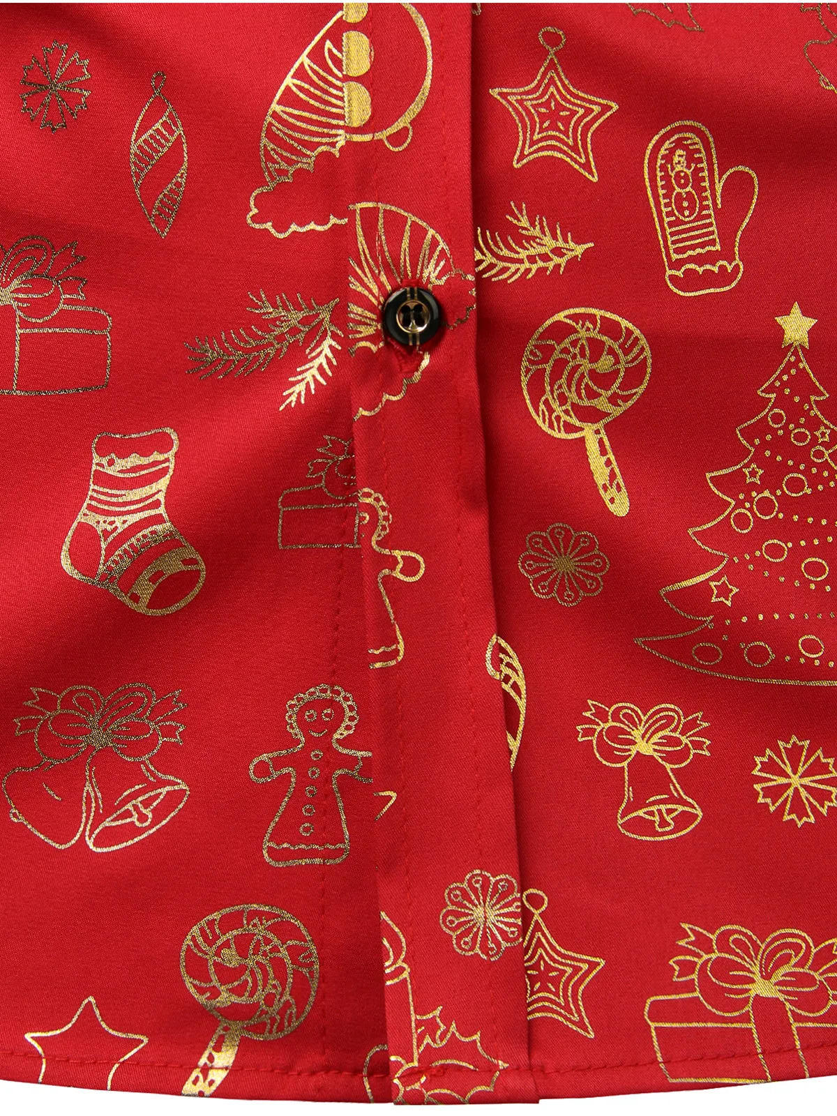 Men's Christmas Print Holiday Regular Fit Long Sleeve Shirt