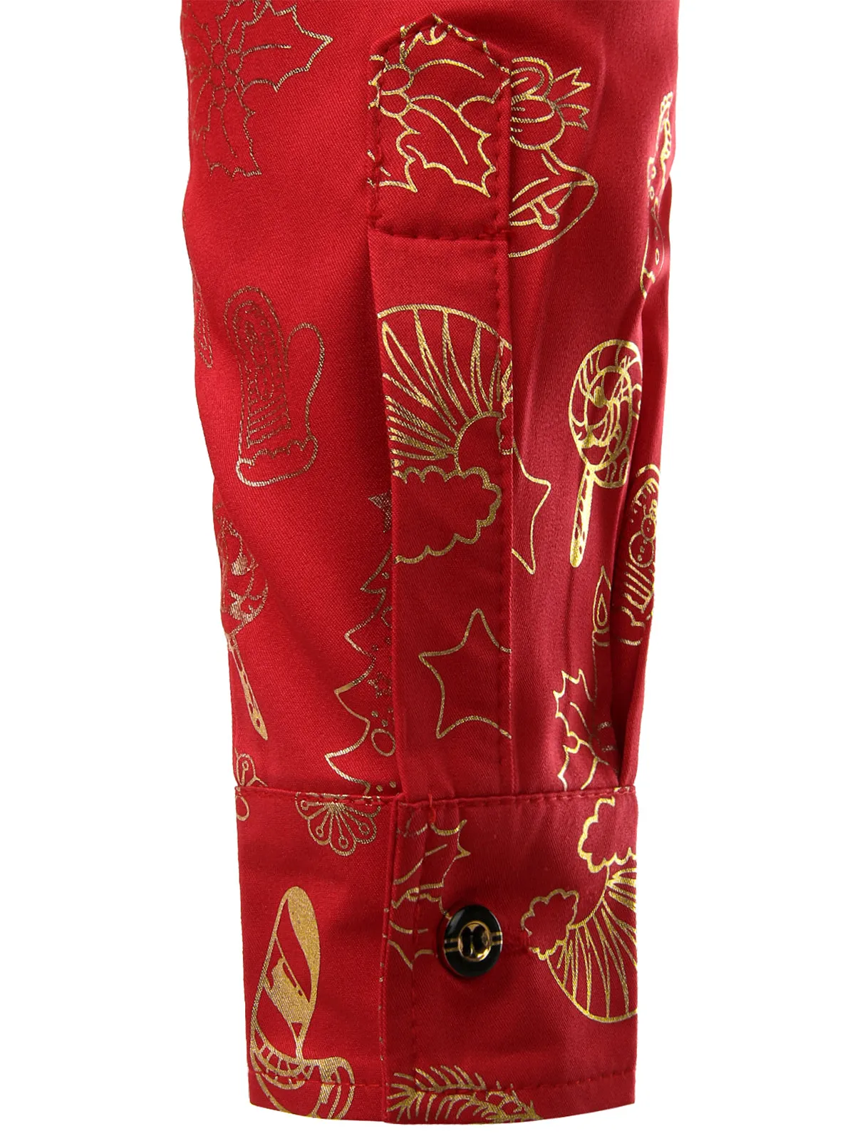 Men's Christmas Print Holiday Regular Fit Long Sleeve Shirt