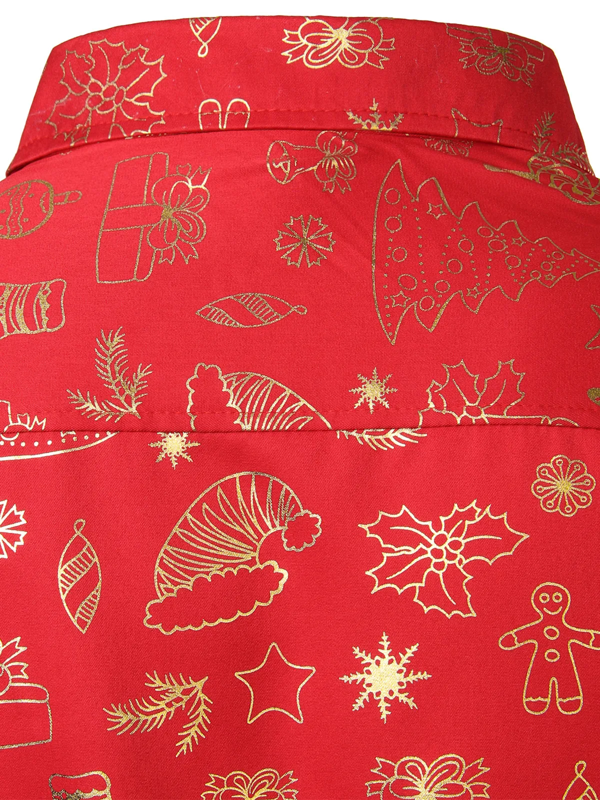 Men's Christmas Print Holiday Regular Fit Long Sleeve Shirt