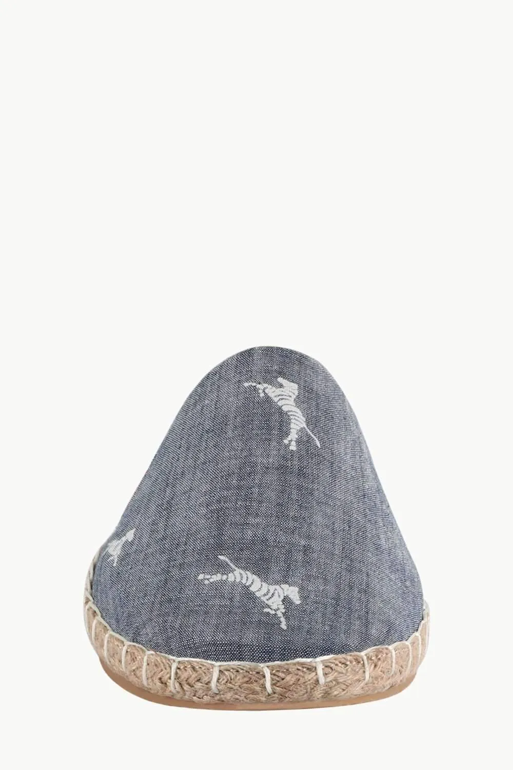 Mens Elastic Zebra Denim Espadrilles