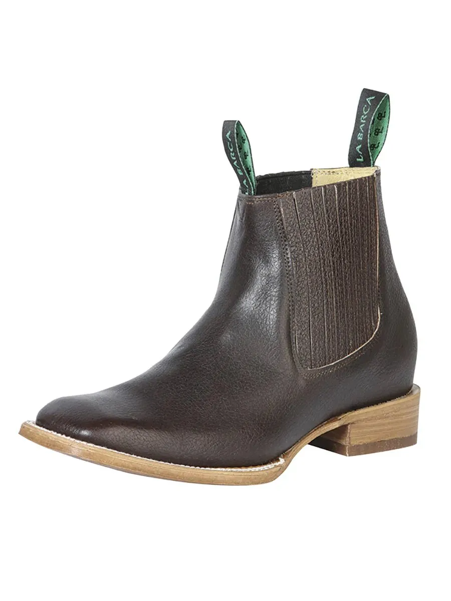 Men's Genuine Leather Rodeo Ankle Boots 'La Barca' Coffee Color 126411