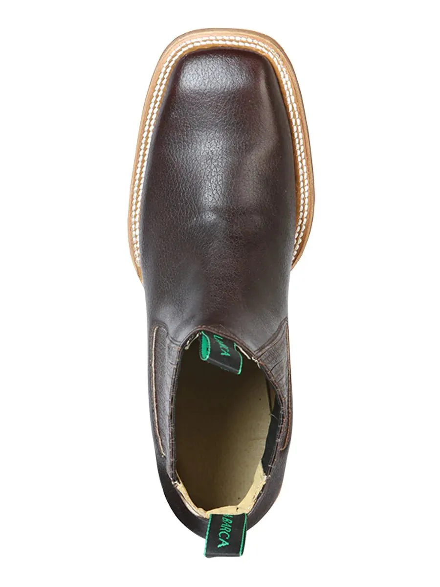 Men's Genuine Leather Rodeo Ankle Boots 'La Barca' Coffee Color 126411