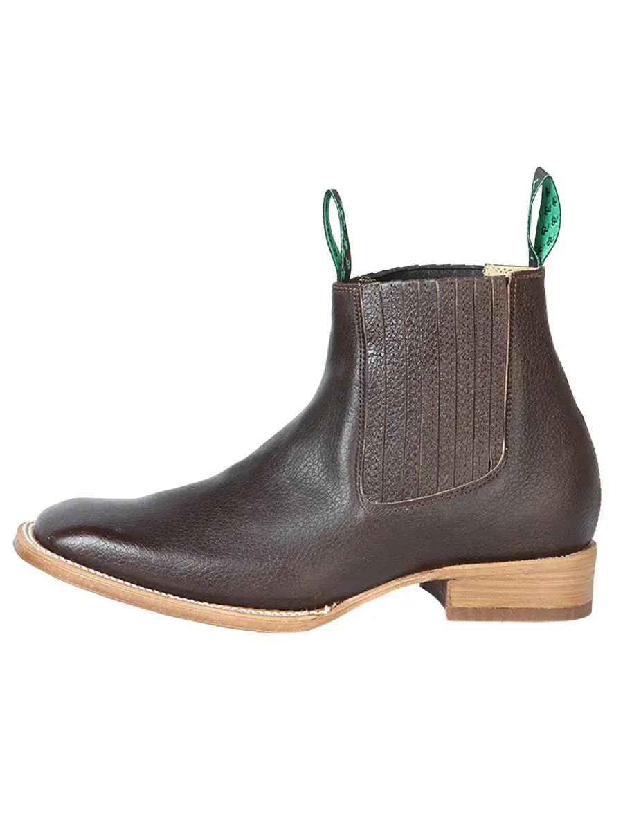 Men's Genuine Leather Rodeo Ankle Boots 'La Barca' Coffee Color 126411