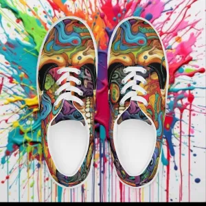 Men’s lace-up canvas shoes Skull Trip