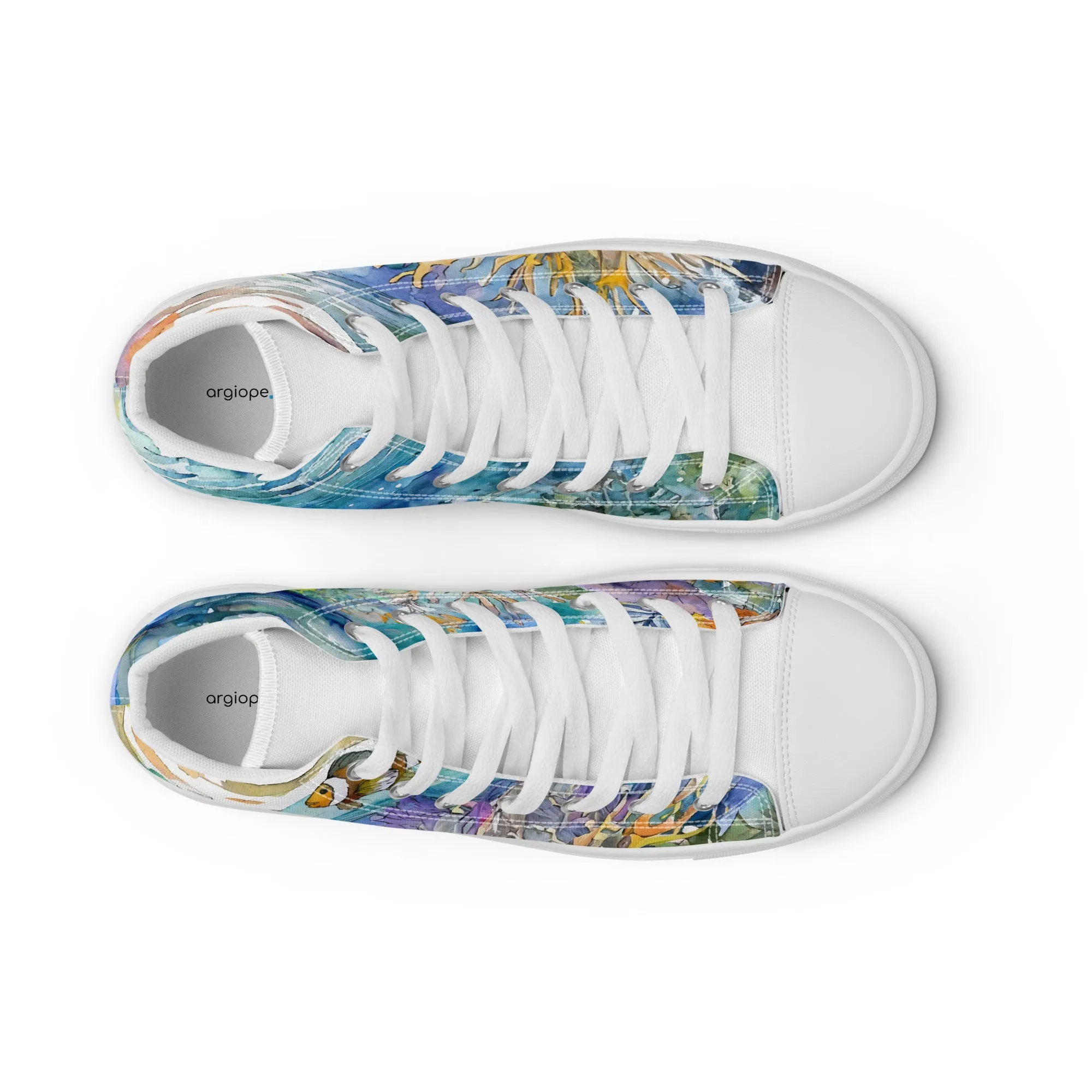 Men's Ocean Watercolor High Tops