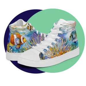 Men's Ocean Watercolor High Tops
