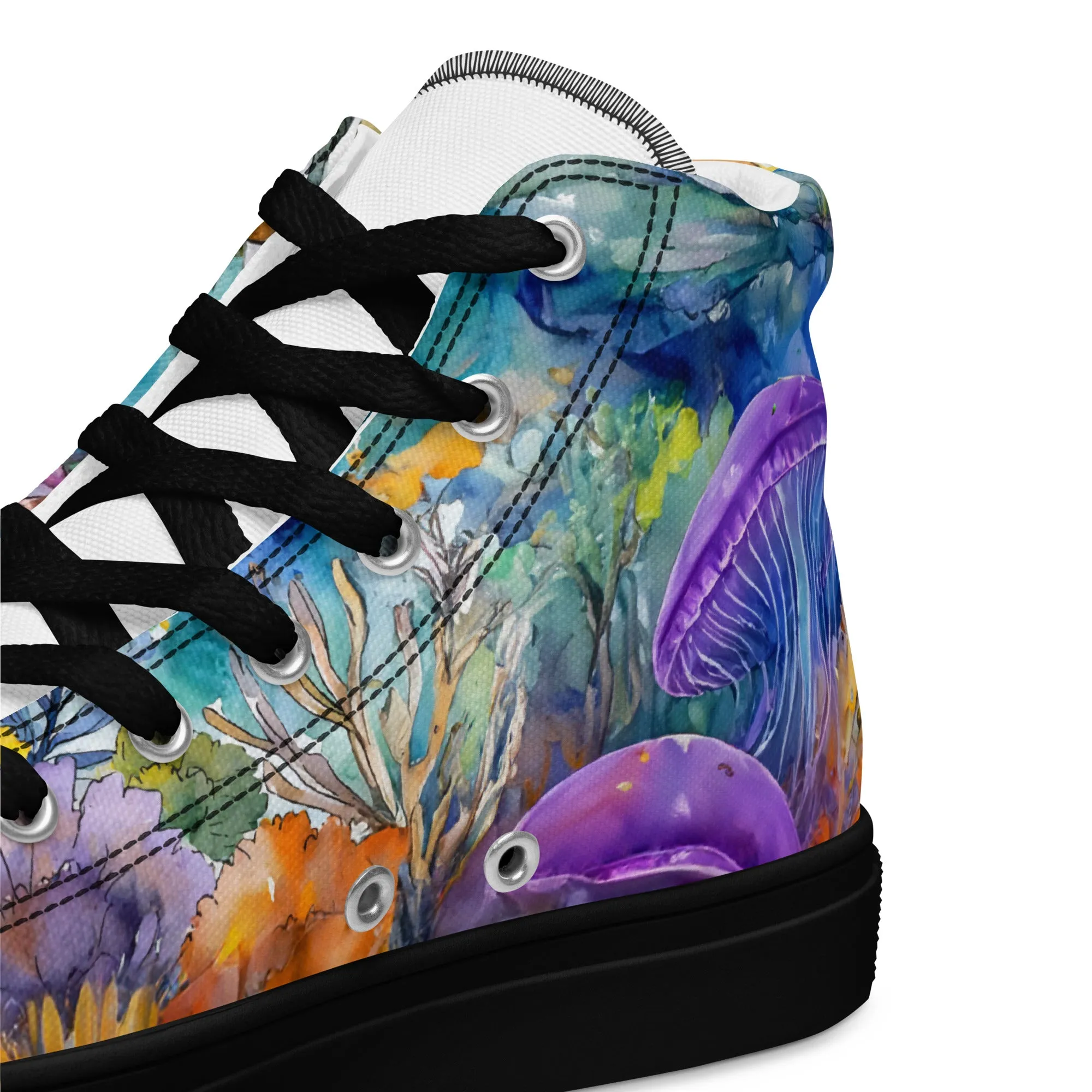 Men's Ocean Watercolor High Tops