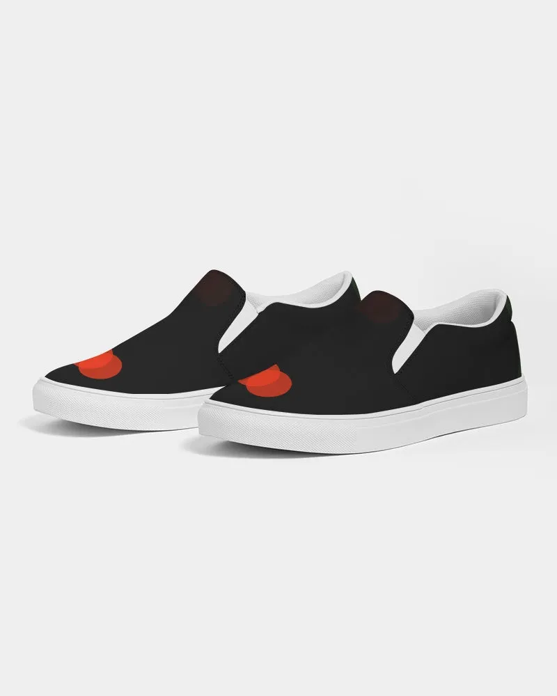 Mens Scarlets with Dark Green Stripes Slip-On Canvas Shoe