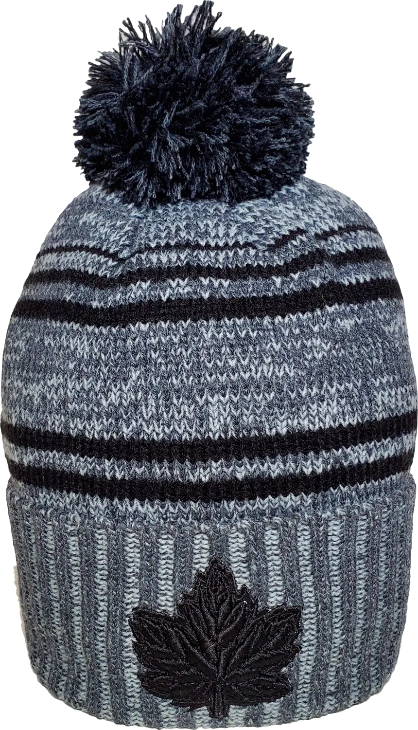 Mighty Maple Fleece Lined Toque Grey Black