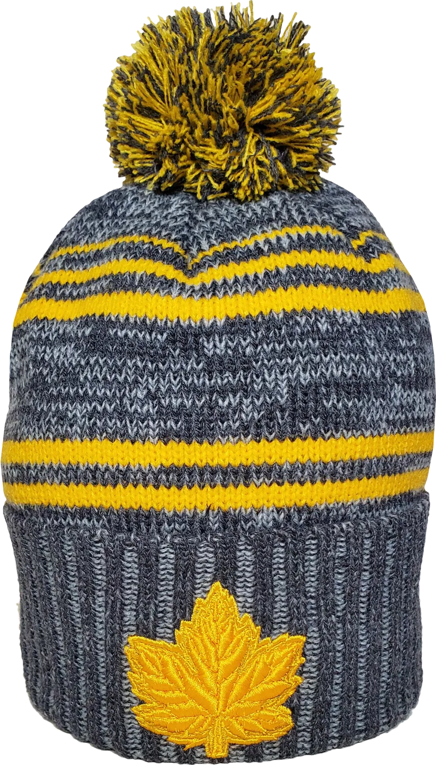 Mighty Maple Fleece Lined Toque Grey Gold