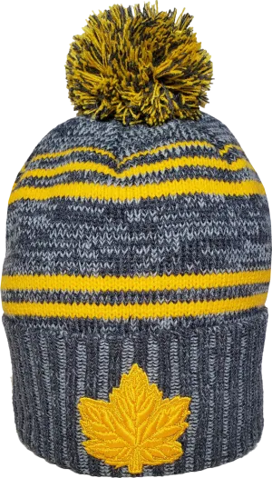 Mighty Maple Fleece Lined Toque Grey Gold