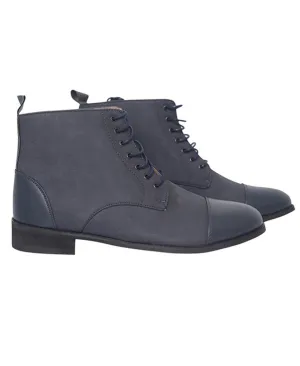 Navy Blue Ankle Military Boots