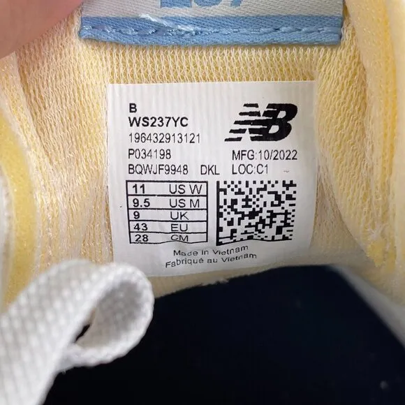 New Balance 237 Sneakers White Blue Gray Mens Size 9.5 WMS Size 11 New  NWOB