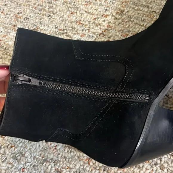 NEW Coconuts by Matisse Women's Black Fringe Jane Western Ankle Boots Size 6