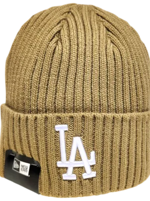 New Era Los Angeles Dodgers Fleece Lined Knit Toque - Khaki