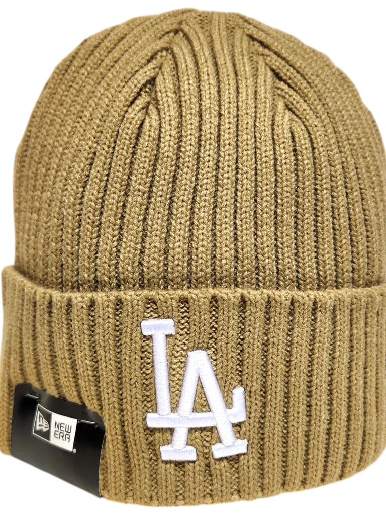 New Era Los Angeles Dodgers Fleece Lined Knit Toque - Khaki
