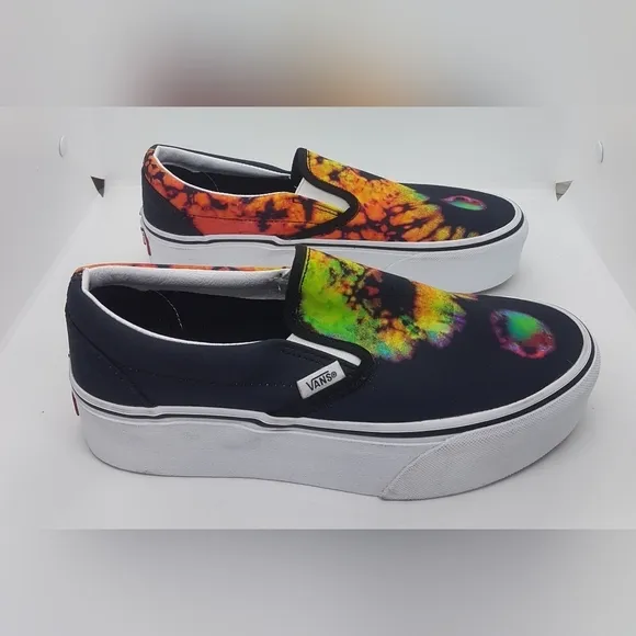 New Vans Classic Slip-on Stackfoam Paradoxical Black/Multi Sz M7.5/W9