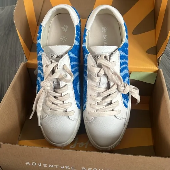 NIB Soludos Ibiza Platform Psychedelic Spiral Sneakers