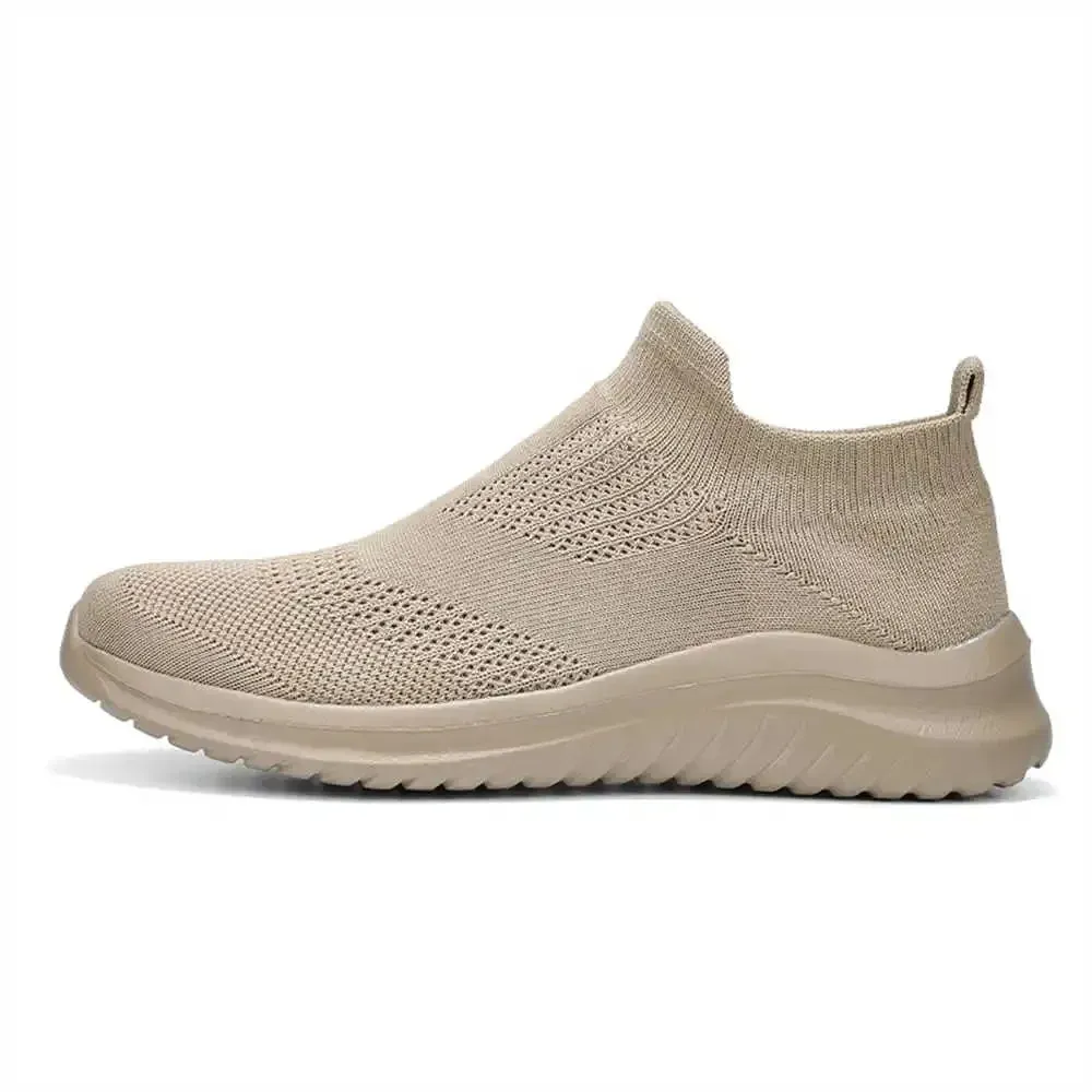 Niels - Comfortabele Taupe Slip-On Sneakers