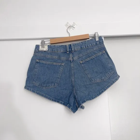 NWOT Free People Prince Street Denim Micro Shorts Size 30