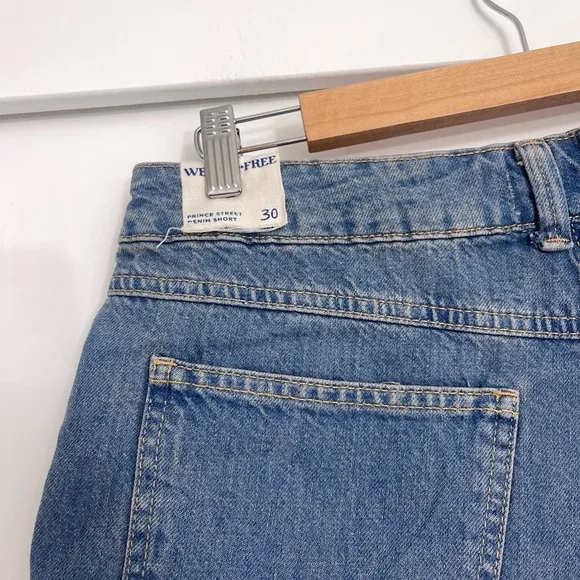 NWOT Free People Prince Street Denim Micro Shorts Size 30