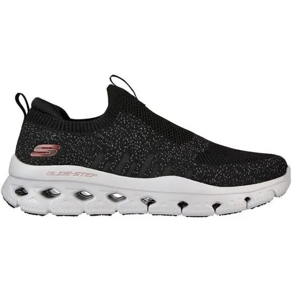 NWT Skechers Men's Glide-Step Flex Sneaker, Black Knit Trim, Size 10