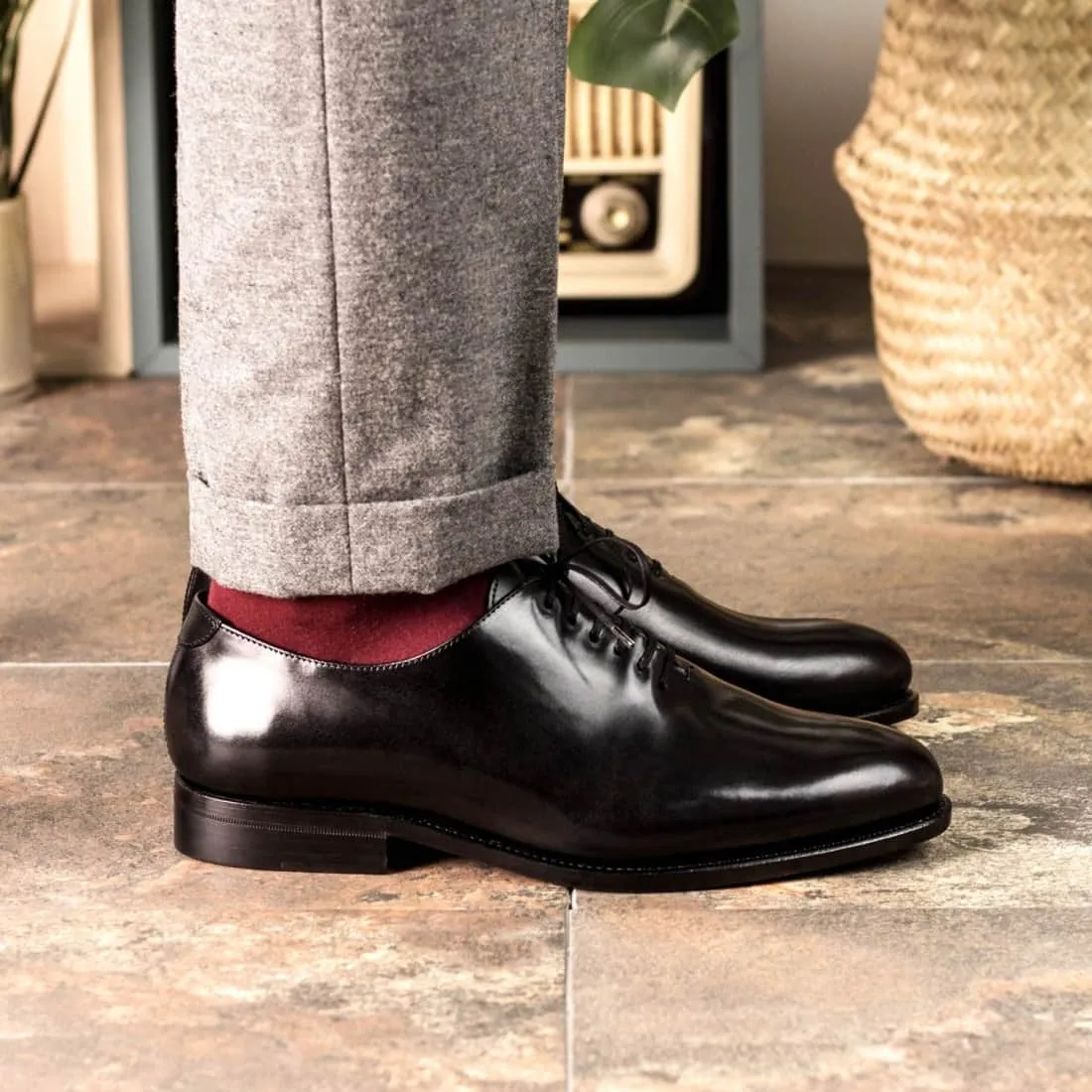 One Cut en cuir noir