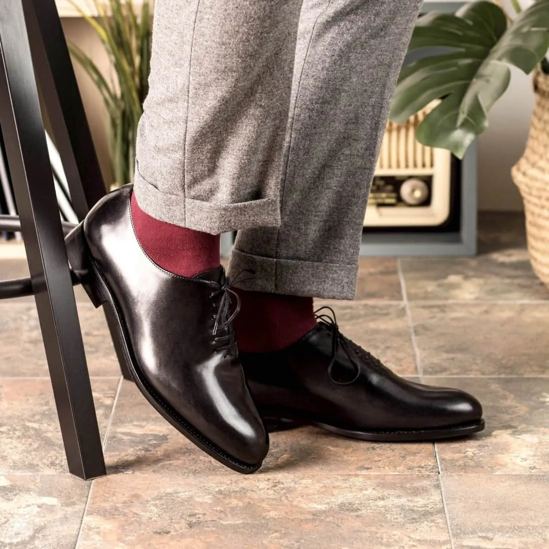 One Cut en cuir noir